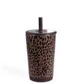 Everyday Tumbler 14oz | Ceramic-Lined Spill-Free Kids Tumbler – Brown Leopard