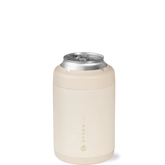 Can Cooler 12oz | 2-in-1 Insulated Standard Can Cooler, Screw-Top Lock – Cream