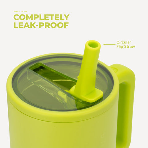 Traveler 20oz | Compact Insulated Tumbler with Handle – Lemon Lime
