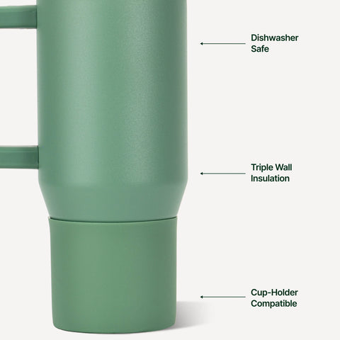 Traveler 20oz | Compact Insulated Tumbler with Handle – Sage