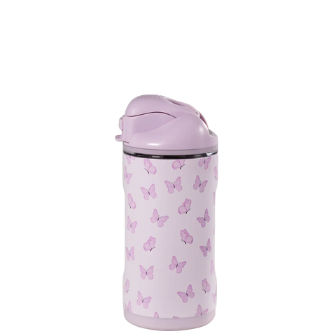 Ease2o 14oz | Leakproof 2-in-1 Kids Water Bottle with Straw & Chug Spout – Flutter