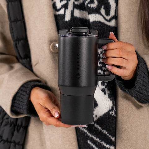 Coffee Traveler 20oz | Ceramic-Lined Insulated Travel Mug – Black
