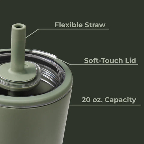 Everyday Tumbler 20oz | Ceramic-Lined Insulated Tumbler with Straw – Courtyard