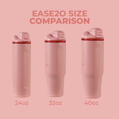 Ease2o 24oz | 2-in-1 Water Bottle with Soft Straw & Chug Spout – Tulip