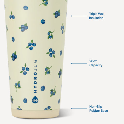 Everyday Tumbler 20oz | Ceramic-Lined Insulated Tumbler with Straw – Freshly Pick'd
