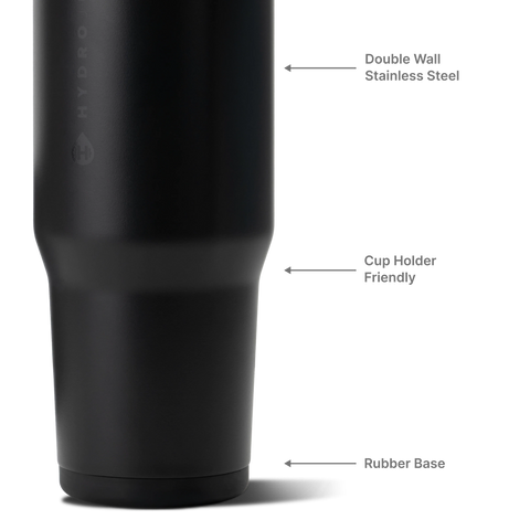 Ease2o 40oz | Dual-Function Water Bottle with Straw & Chug Spout – Black