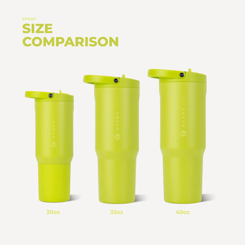 Sport 32oz | Leakproof Insulated Water Bottle, Workout & Hike – Lemon Lime