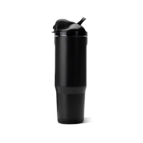 Ease2o 32oz | Compact Water Bottle with Straw & Chug Spout – Black