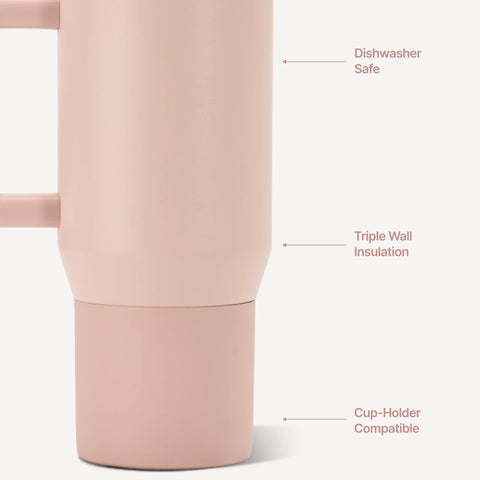 Coffee Traveler 20oz | Ceramic-Lined Insulated Travel Mug – Dusty Rose