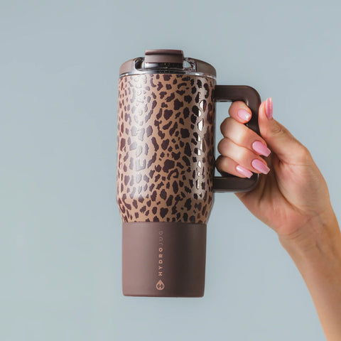 Coffee Traveler 20oz | Ceramic-Lined Insulated Travel Mug – Brown Leopard