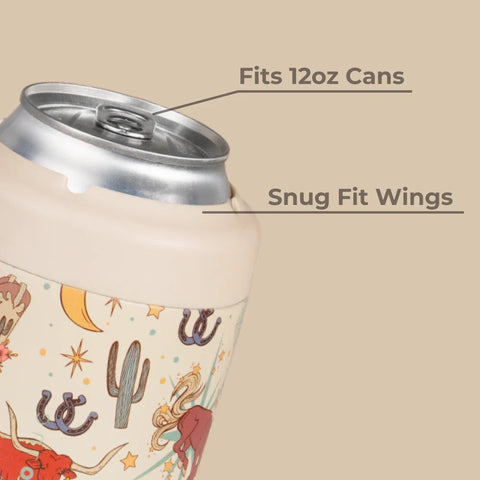 Can Cooler 12oz | 2-in-1 Insulated Standard Can Cooler, Screw-Top Lock – Rodeo