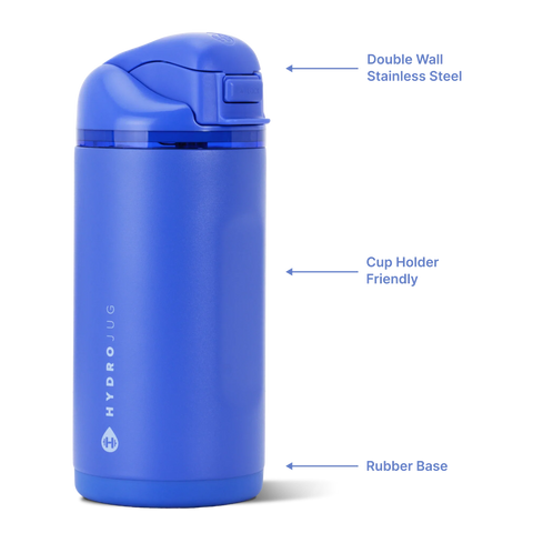 Ease2o 14oz | Leakproof 2-in-1 Kids Water Bottle with Straw & Chug Spout – Berry Pop