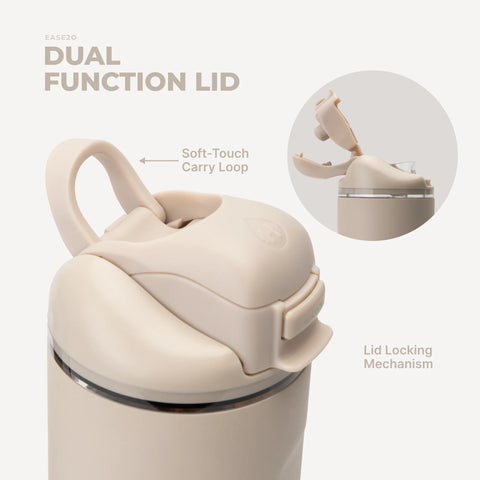 Ease2o 40oz | Dual-Function Water Bottle with Straw & Chug Spout – Dune