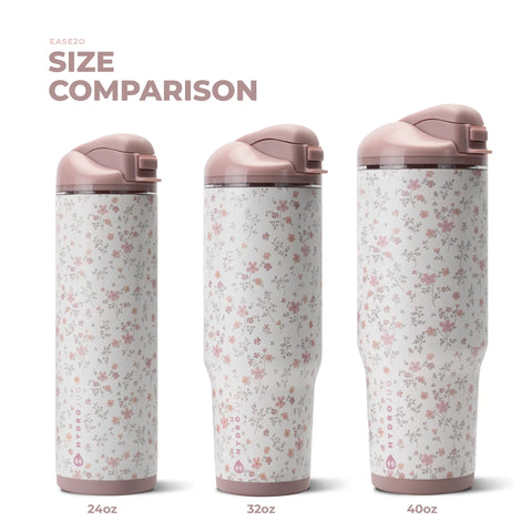 Ease2o 32oz | Compact Water Bottle with Straw & Chug Spout – Magnolia