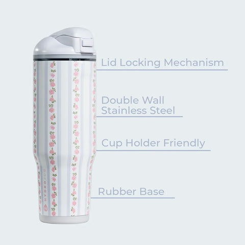 Ease2o 32oz | Compact Water Bottle with Straw & Chug Spout – Primrose