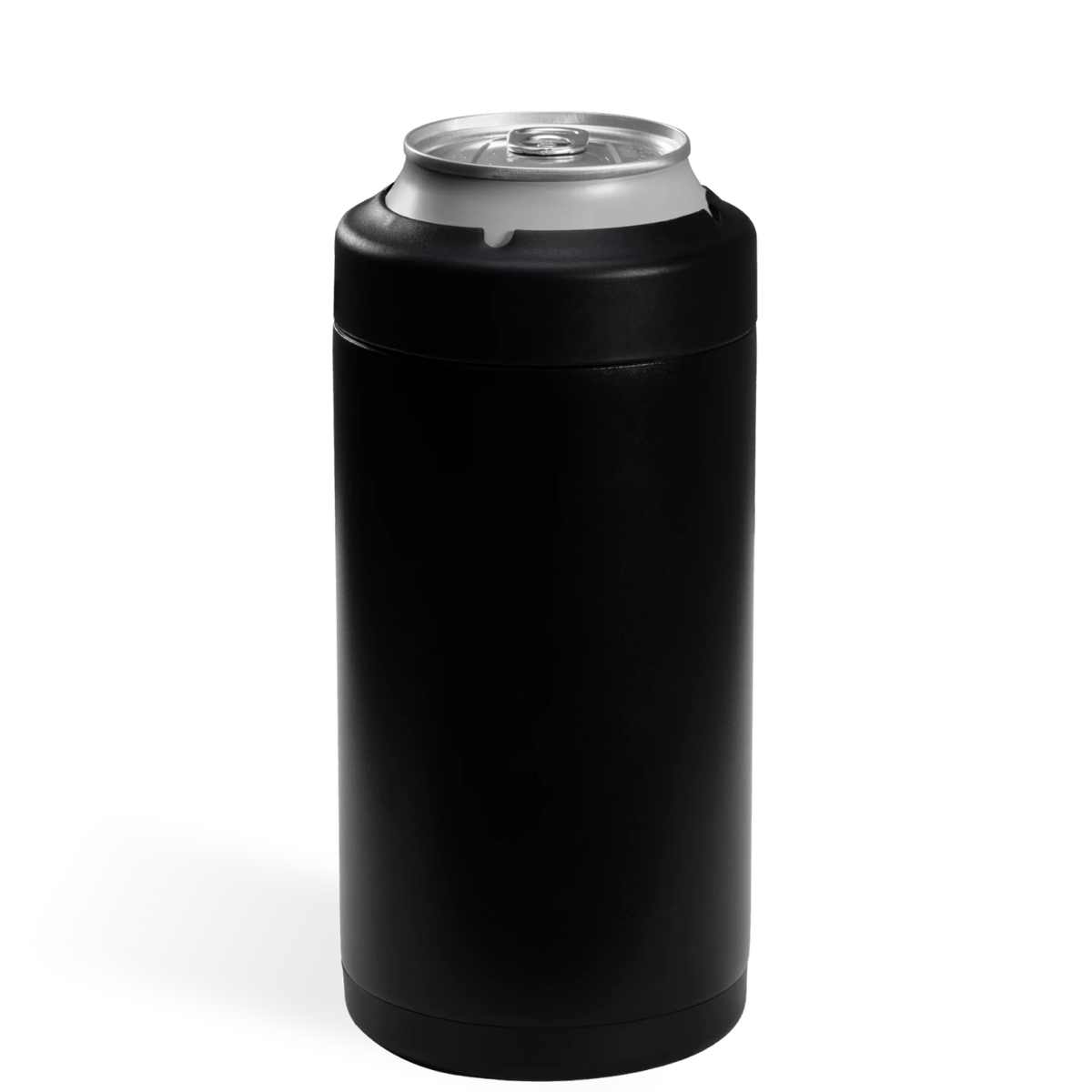 Can Cooler 16oz | 2-in-1 Insulated Tallboy Can Cooler, Screw-Top Lock – Black