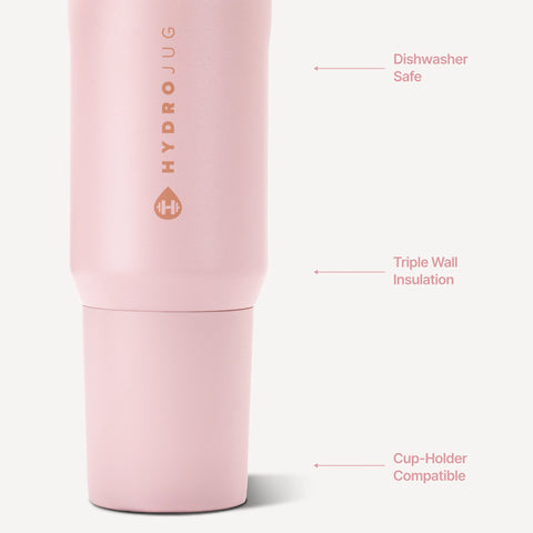Sport 20oz | Insulated Water Bottle, Leakproof Flip Straw – Pink Sand