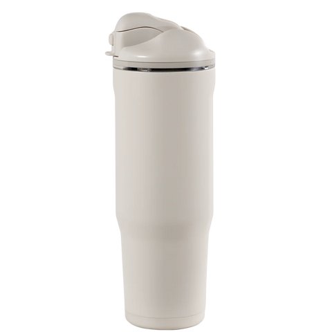 Ease2o 32oz | Compact Water Bottle with Straw & Chug Spout – Linen