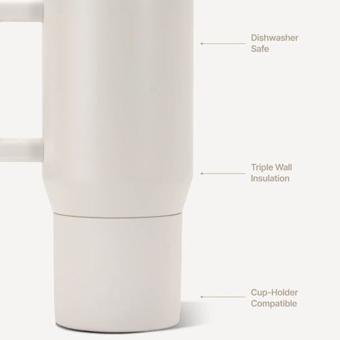 Coffee Traveler 20oz | Ceramic-Lined Insulated Travel Mug – Linen