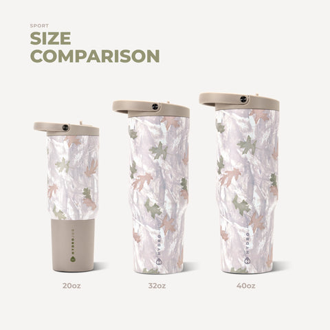 Sport 20oz | Kids Insulated Water Bottle, Leakproof Flip Straw – Camo