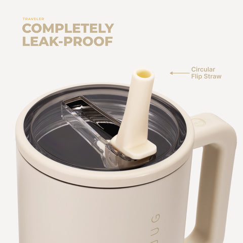 Traveler 40oz | All-Day Insulated Tumbler with Handle – Cream