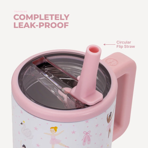 Traveler 20oz | Leakproof Kids Tumbler with Handle – Ballerina