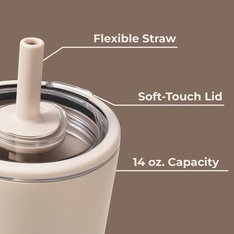 Everyday Tumbler 14oz | Ceramic-Lined Spill-Free Kids Tumbler – Dune