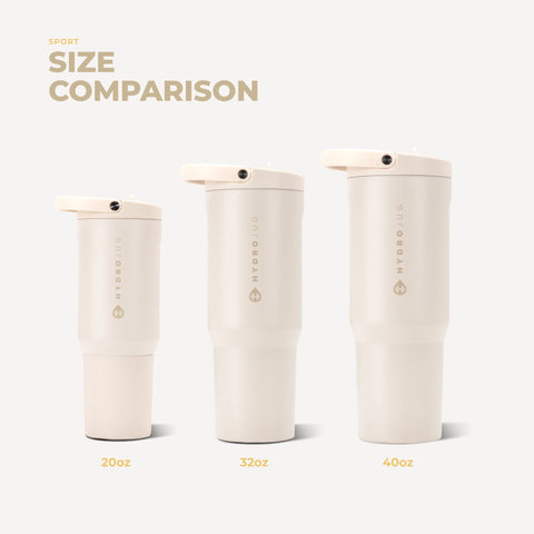 Sport 32oz | Leakproof Insulated Water Bottle, Workout & Hike – Cream