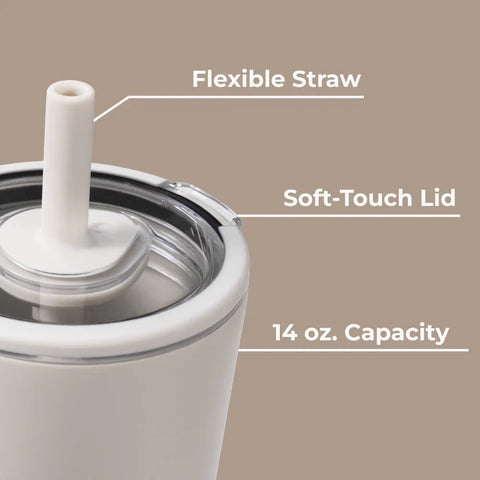 Everyday Tumbler 14oz | Ceramic-Lined Spill-Free Kids Tumbler – Linen