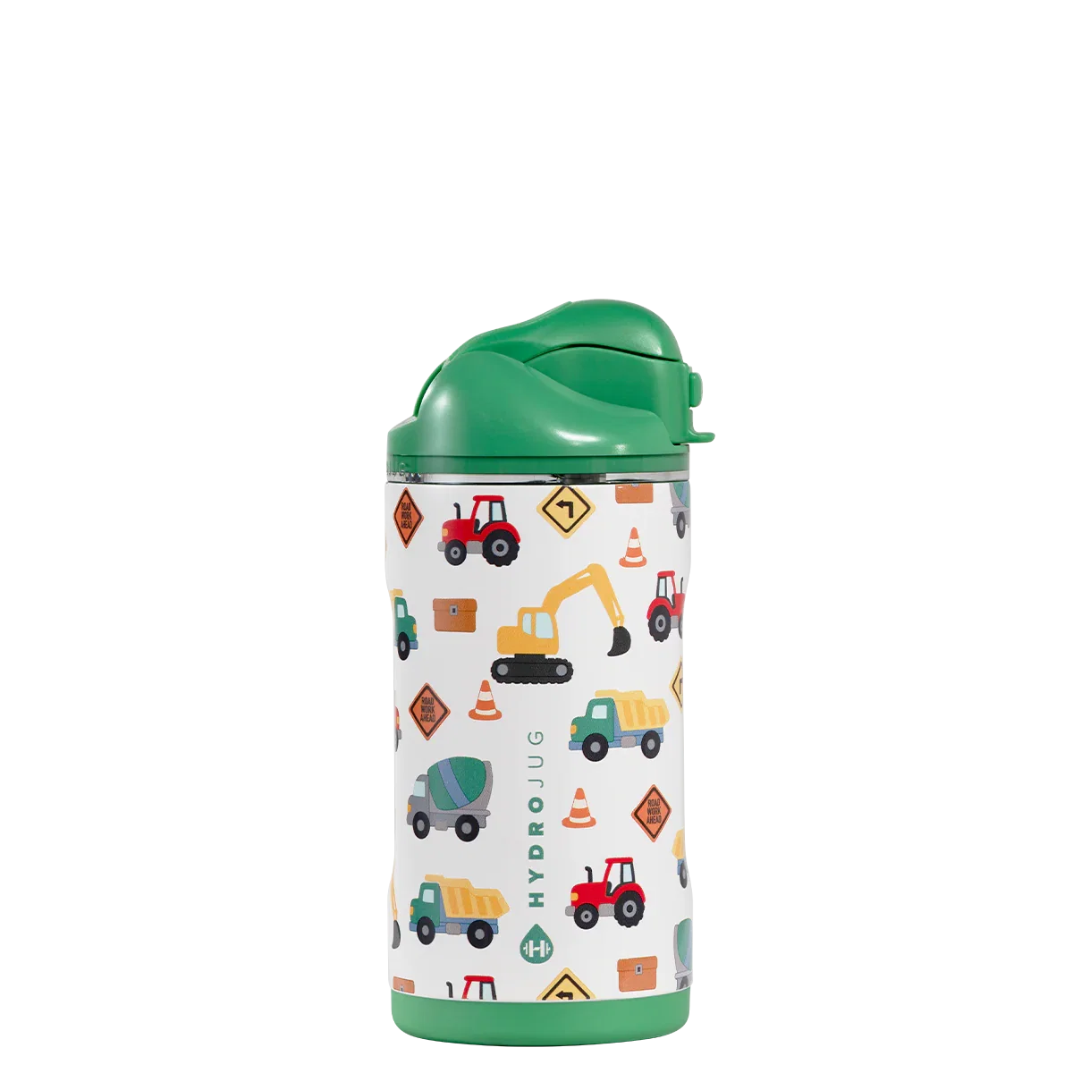 Ease2o 14oz | Leakproof 2-in-1 Kids Water Bottle, Straw & Chug Spout – Under Construction