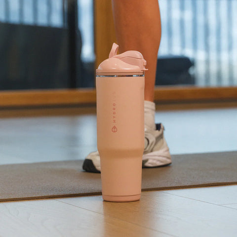Ease2o 32oz | Compact Water Bottle with Straw & Chug Spout – Dusty Rose