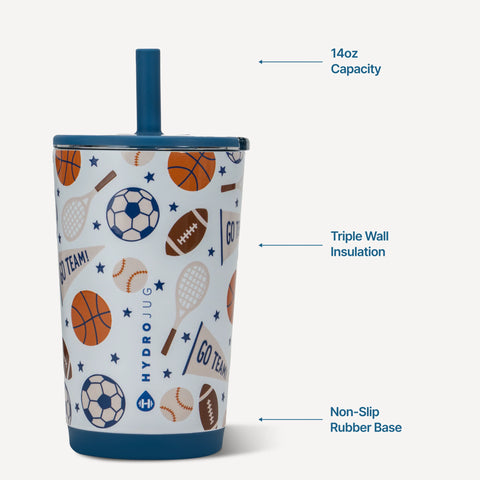 Everyday Tumbler 14oz | Ceramic-Lined Spill-Free Kids Tumbler – All-Stars