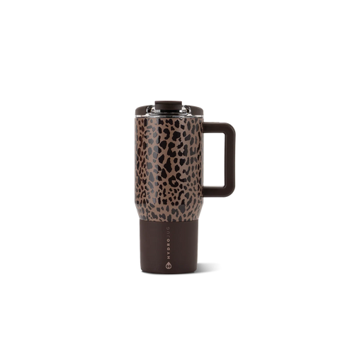 Coffee Traveler 20oz | Ceramic-Lined Insulated Travel Mug – Brown Leopard