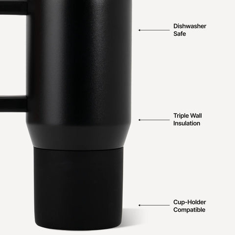 Coffee Traveler 20oz | Ceramic-Lined Insulated Travel Mug – Black