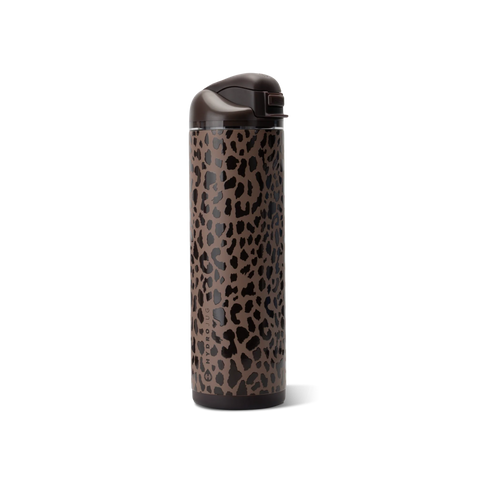 Ease2o 24oz | 2-in-1 Water Bottle with Soft Straw & Chug Spout – Brown Leopard