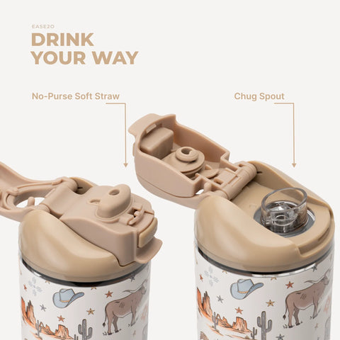 Ease2o 40oz | Dual-Function Water Bottle with Straw & Chug Spout – Mesa
