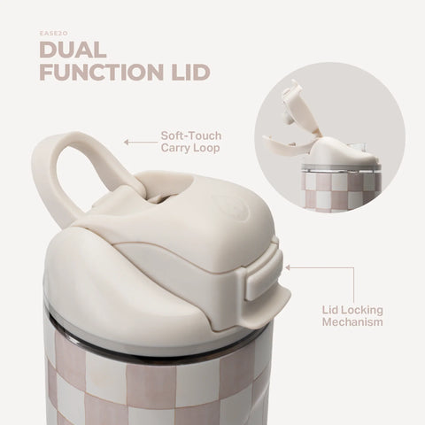 Ease2o 24oz | 2-in-1 Water Bottle with Soft Straw & Chug Spout – Sandstone