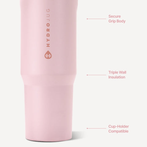 Sport 40oz | Large Leakproof Insulated Water Bottle – Pink Sand