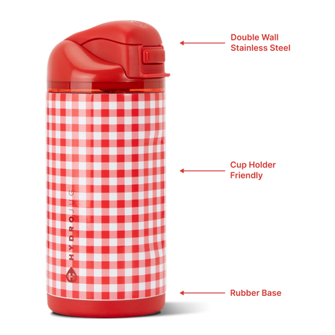 Ease2o 14oz | Leakproof 2-in-1 Kids Water Bottle with Straw & Chug Spout – Summer Picnic