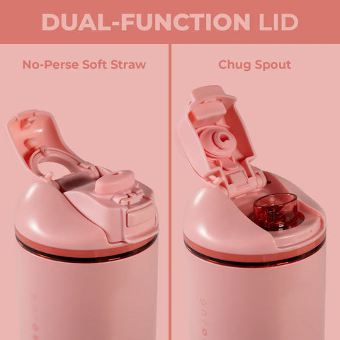 Ease2o 24oz | 2-in-1 Water Bottle with Soft Straw & Chug Spout – Tulip