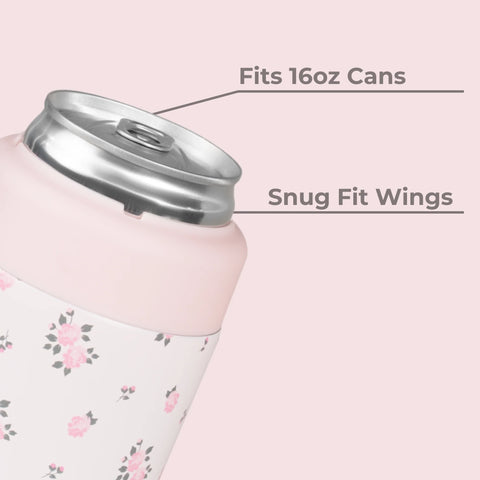 Can Cooler 16oz | 2-in-1 Insulated Tallboy Can Cooler, Screw-Top Lock – Wildrose