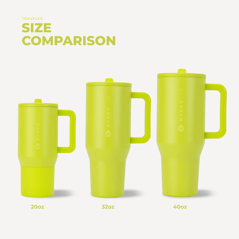 Traveler 32oz | Insulated Tumbler with Handle – Lemon Lime