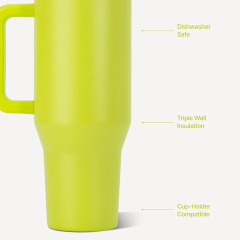 Traveler 32oz | Insulated Tumbler with Handle – Lemon Lime