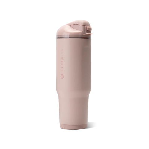 Ease2o 32oz | Compact Water Bottle with Straw & Chug Spout – Dusty Rose