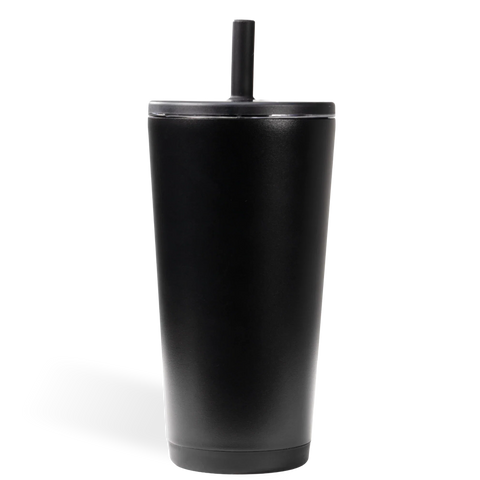 Everyday Tumbler 20oz | Ceramic-Lined Insulated Tumbler with Straw – Black