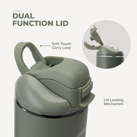 Ease2o 32oz | Compact Water Bottle with Straw & Chug Spout – Courtyard