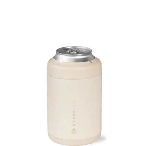 Can Cooler 12oz | 2-in-1 Insulated Standard Can Cooler, Screw-Top Lock – Cream