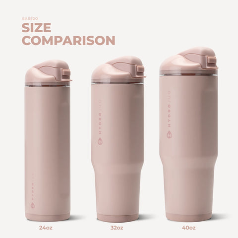 Ease2o 32oz | Compact Water Bottle with Straw & Chug Spout – Dusty Rose