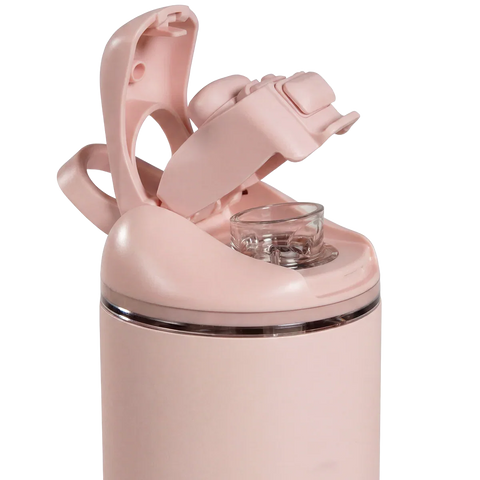 Ease2o 14oz | Leakproof 2-in-1 Kids Water Bottle with Straw & Chug Spout – Dusty Rose