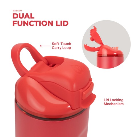 Ease2o 32oz | Compact Water Bottle with Straw & Chug Spout – Fruit Punch